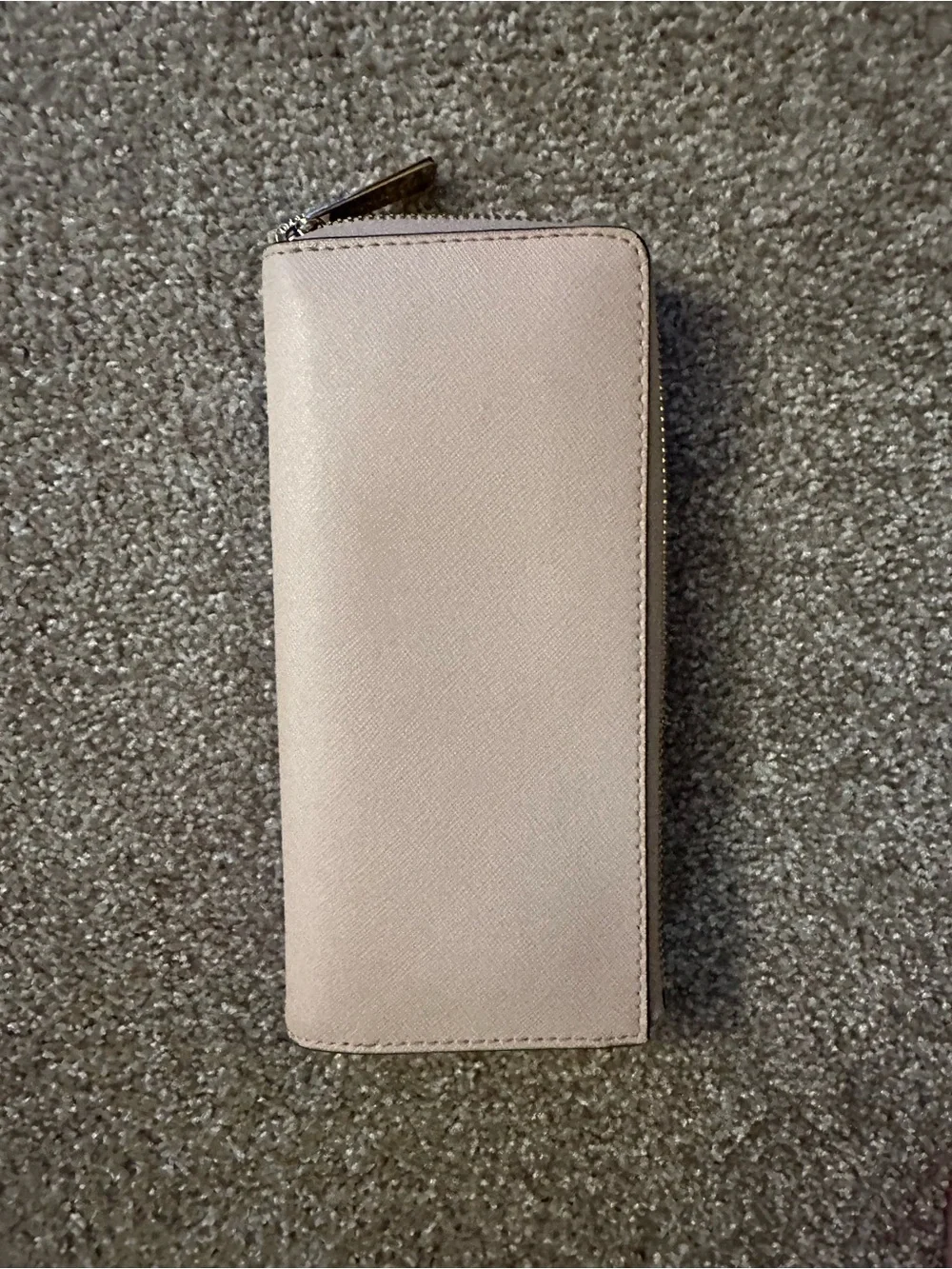 Michael Kors Pink Saffiano Long Zip Wallet